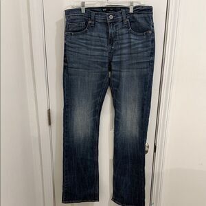 BKE Men's Dark Blue Straight Jeans Size 32X34
